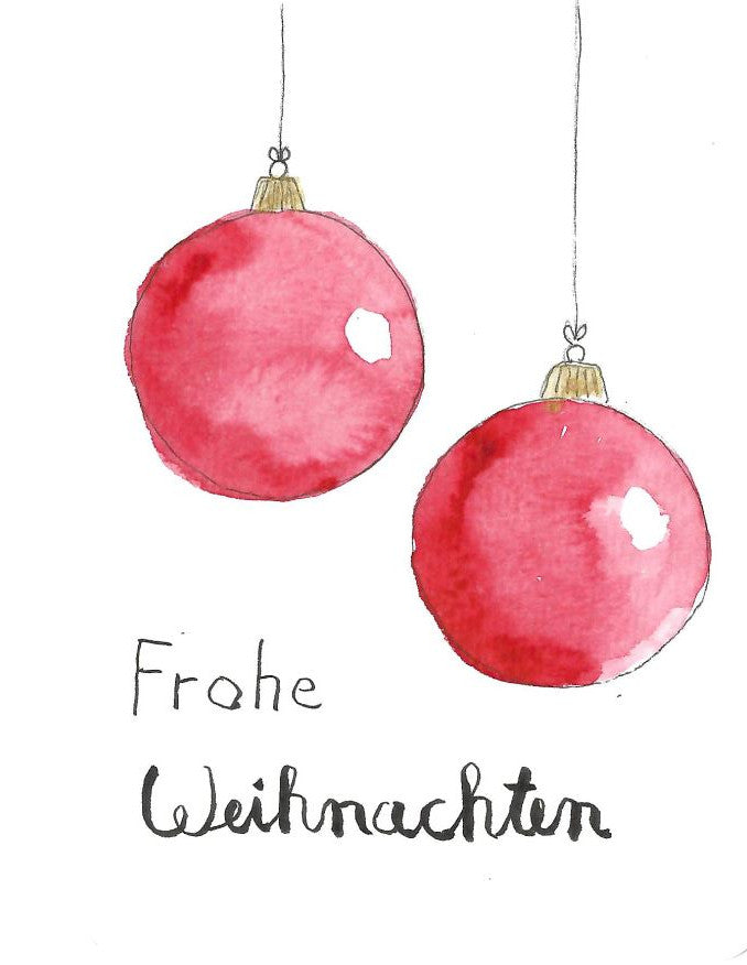 Weihnachtspostkarte Aquarell 'Krippe'